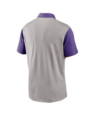 Men's Gray/Purple LSU Tigers Vapor Performance Polo Shirt