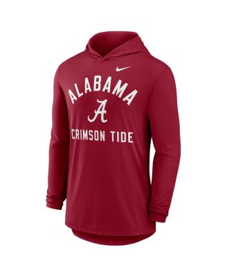 Men's Crimson Alabama Crimson Tide Classic Arch Tri-Blend Performance Long Sleeve Hoodie T-Shirt