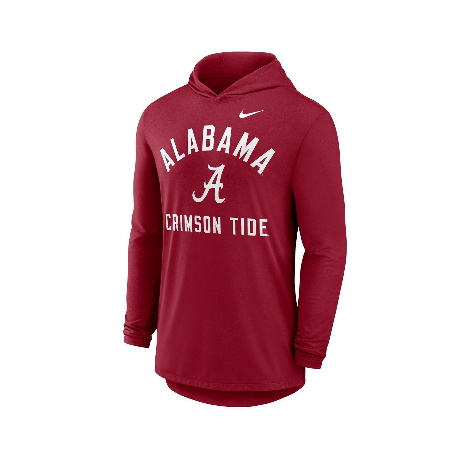 Men's Crimson Alabama Crimson Tide Classic Arch Tri-Blend Performance Long Sleeve Hoodie T-Shirt