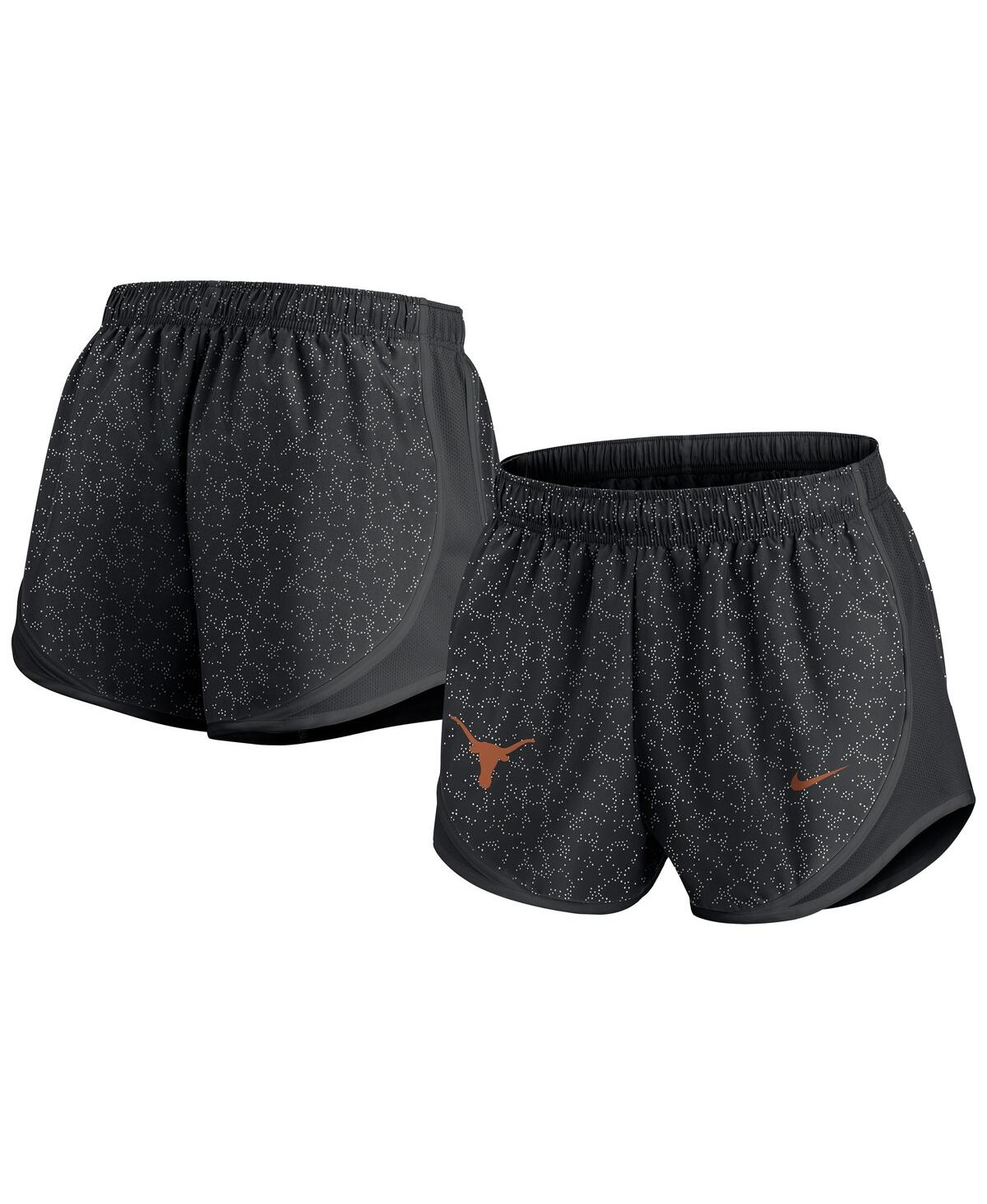 Nike Women's Black Texas Longhorns Tempo Pattern Performance Shorts In Black