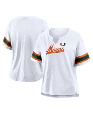 Fanatics - Women's White Miami Hurricanes Hometown Premium Script T-Shirt