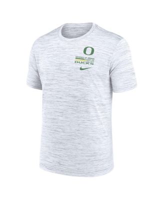 Men's White Oregon Ducks Velocity Stacked Performance T-Shirt