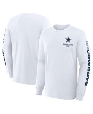 Fanatics - Men's White Dallas Cowboys Clock Management Legacy Long Sleeve T-Shirt