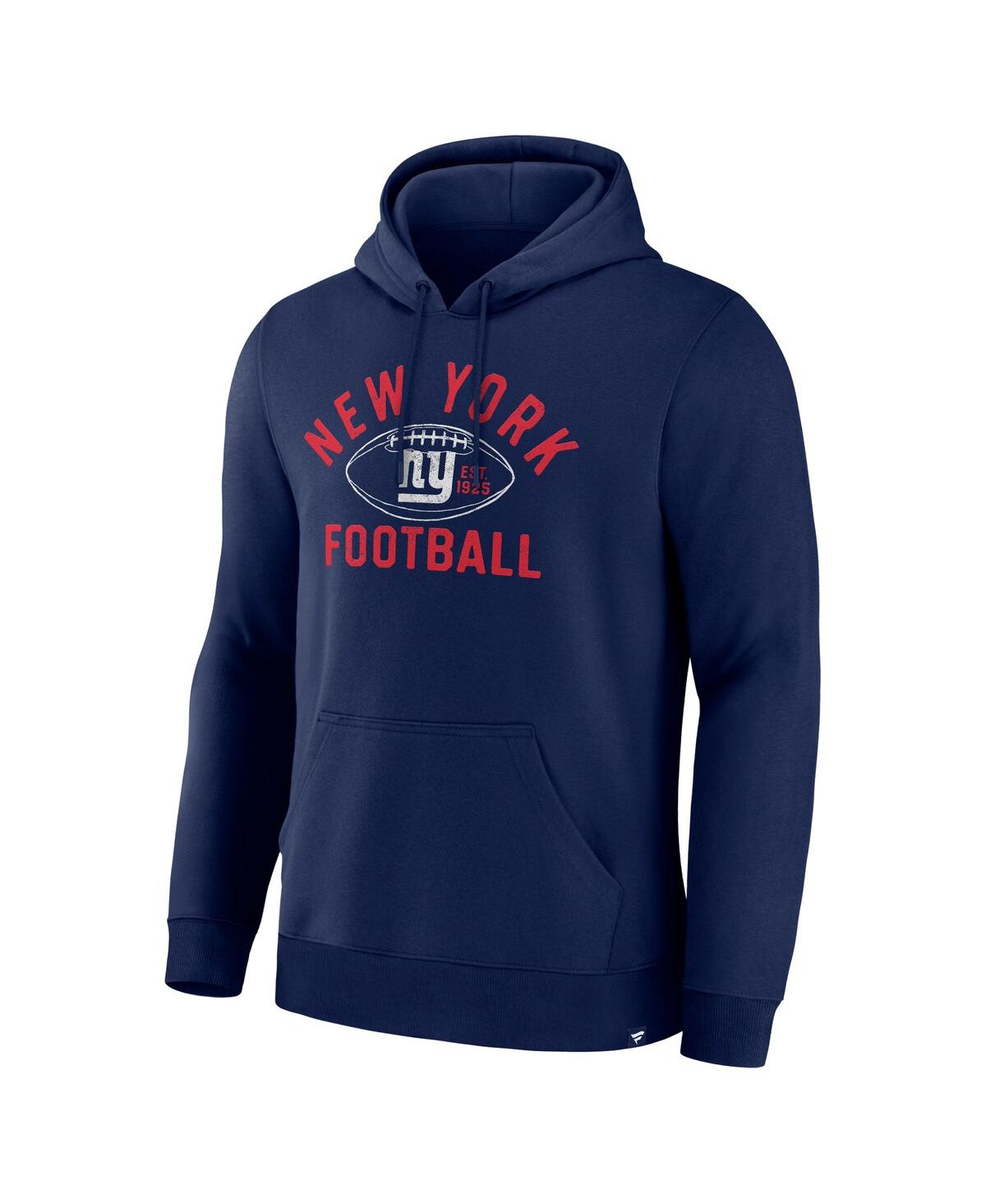 Fanatics Men's Navy New York Giants Fumblerooski Legacy Pullover Hoodie In Blue