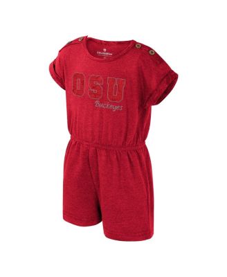 Colosseum - Girls Toddler Scarlet Ohio State Buckeyes Cinder Romper
