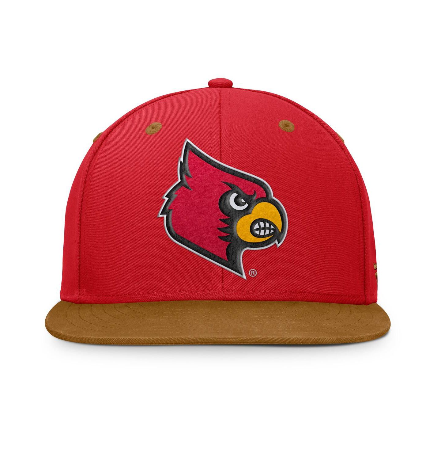 Мужская кепка Fanatics Red/Brown Louisville Cardinals NoBo Fitted Hat — фото 2