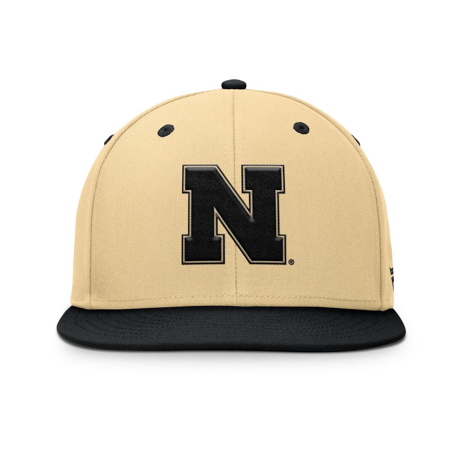 Men's Khaki/Black Nebraska Huskers Balance Fitted Hat