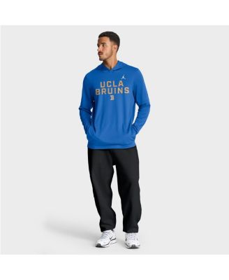 Men's Blue UCLA Bruins 2025 Sideline Performance Long Sleeve Hoodie T-Shirt