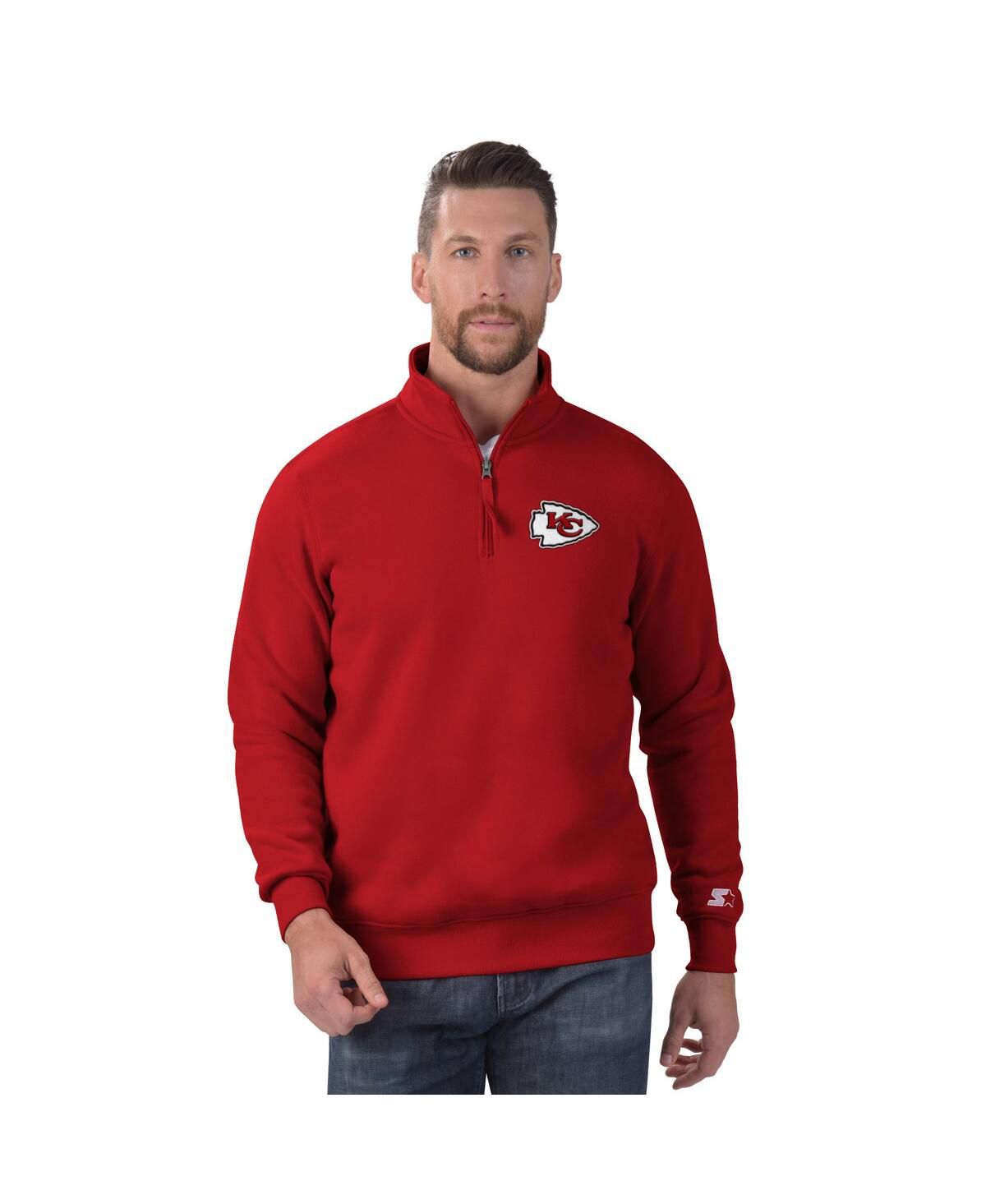 Мужская красная толстовка-пуловер Kansas City Chiefs Classic с застежкой-молнией на четверть