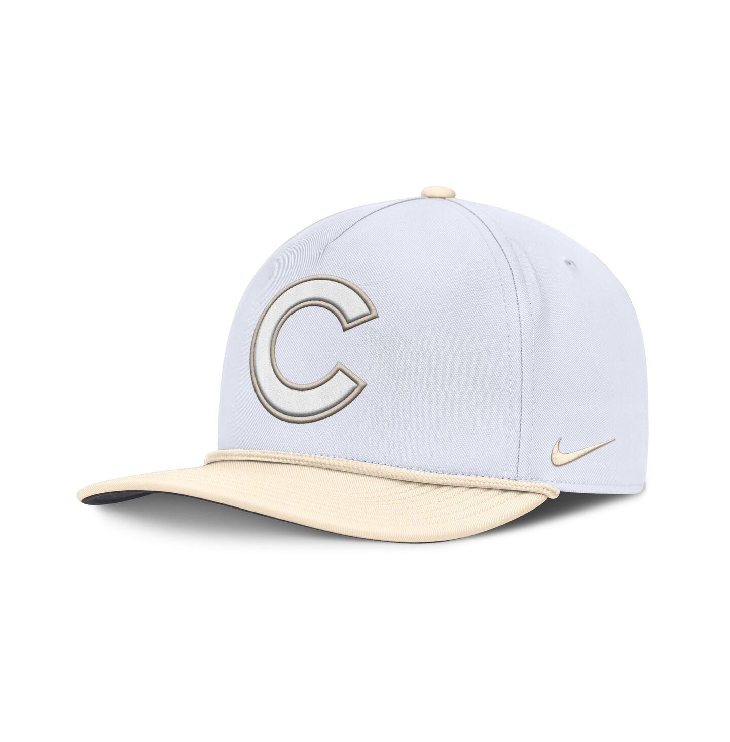 Мужская кепка Nike White/Cream Chicago Cubs Pro Performance Snapback Hat — фото 1
