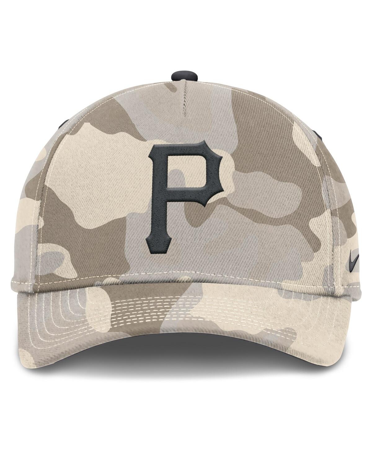 Nike Men's Natural Pittsburgh Pirates Camo Pack Rise Adjustable Hat In Brown