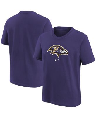 Nike - Big Boys and Girls Purple Baltimore Ravens Logo T-Shirt