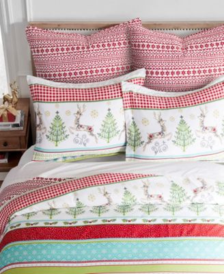 Home Merry and Bright Comet and Cupid Reversible 2-Pc. Duvet Cover Set, Twin