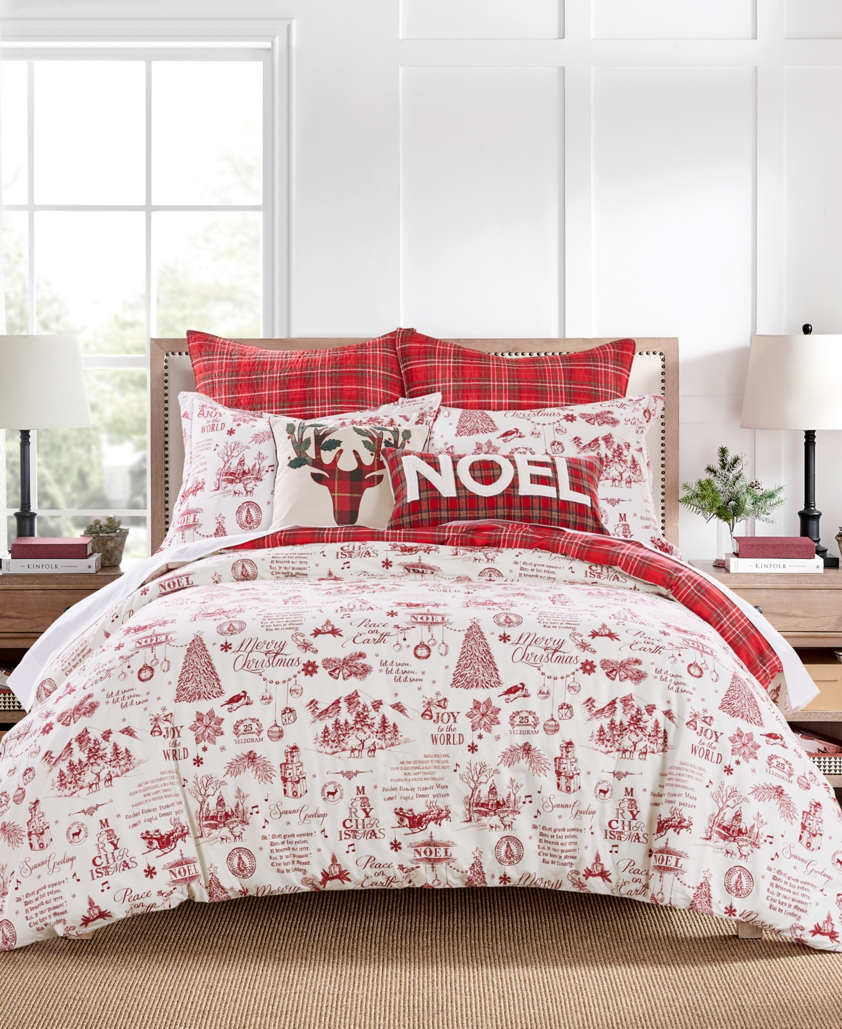 Levtex Home Yuletide Reversible 3-pc. Comforter Set, Full/queen In Red