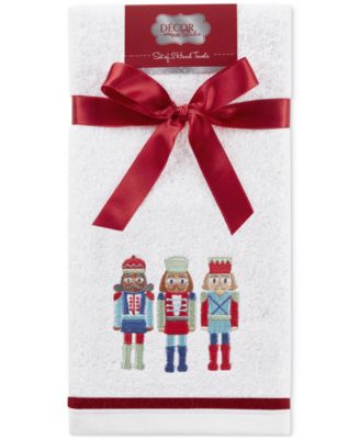 Holiday Nutcrackers Turkish Cotton 2-Pc. Hand Towel Set, 16&amp;quot; x 28&amp;quot;