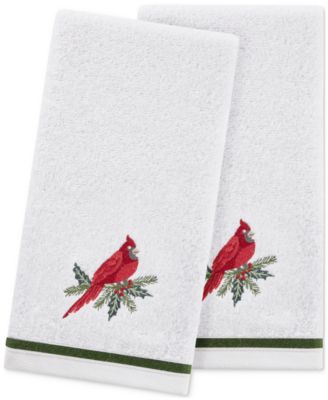 Holiday Cardinal Turkish Cotton 2-Pc. Hand Towel Set, 16" x 28"