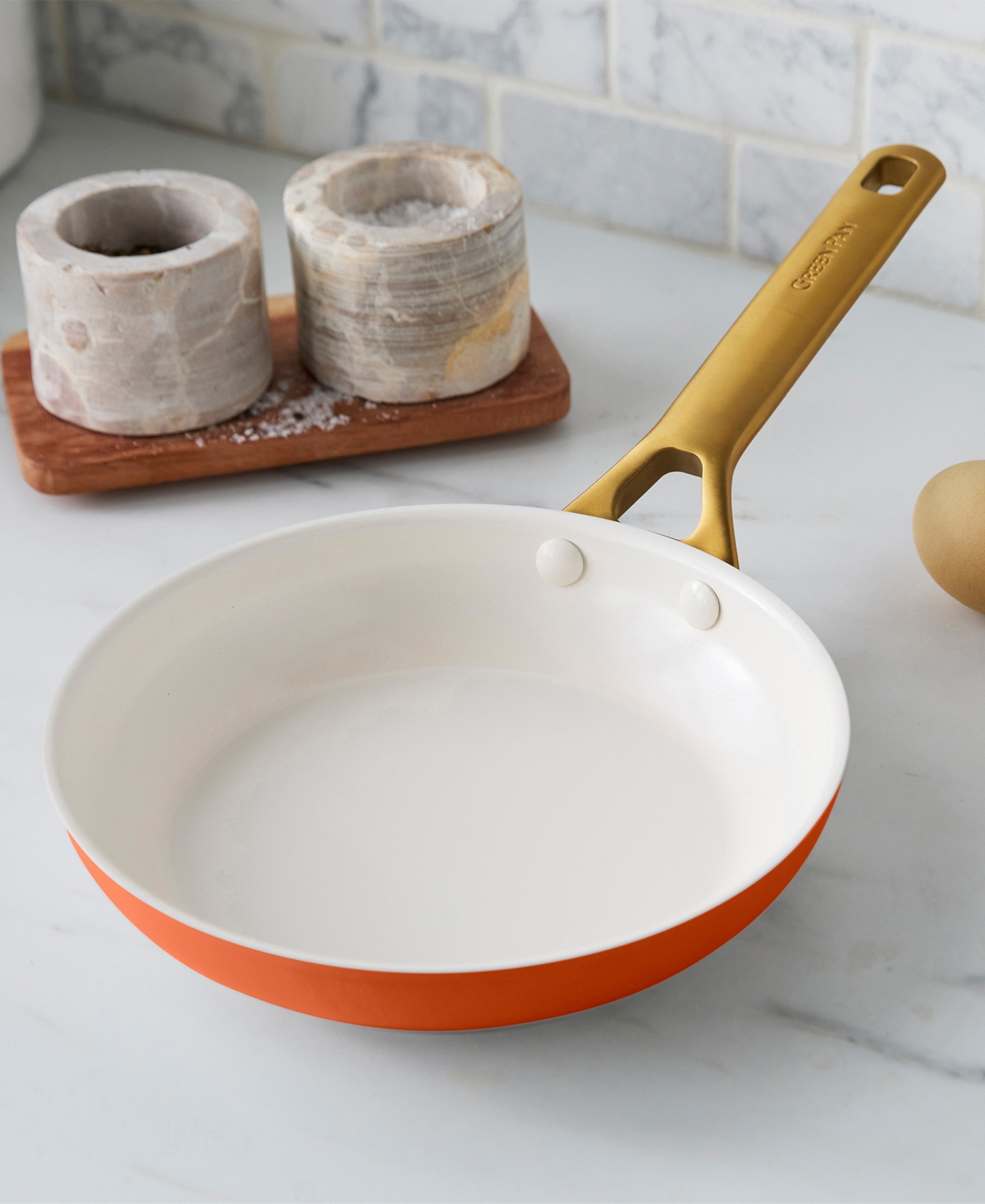 Greenpan Reserve 8" Ceramic Nonstick Frypan In Orange