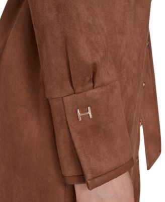 Women's Scuba Suede Long Sleeve Dress