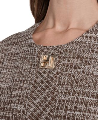 Women's Crewneck Tweed Dress