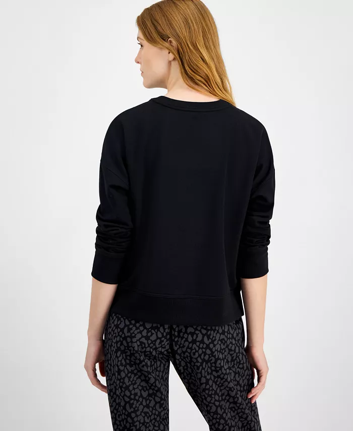 Women's Crewneck Vented-Hem Sweatshirt - thumbnail 8