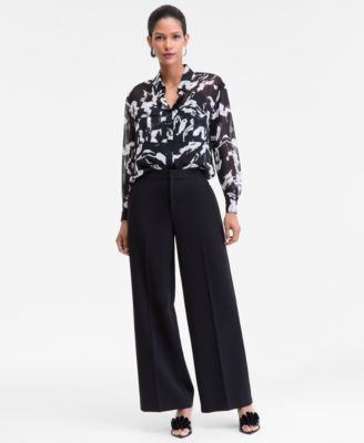 Women's Printed Long-Sleeve Blouse, Macy's Exclusive
