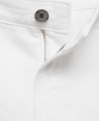 Women's Frayed Hem and Pleats Denim Shorts