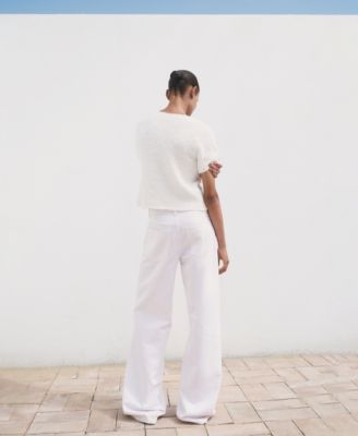 Women's Short-Sleeved Boucle Cardigan