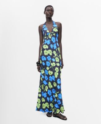 MANGO - Women's Long Floral-Print Dress