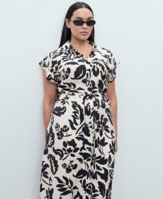 Women's Floral Print Shirt Dress