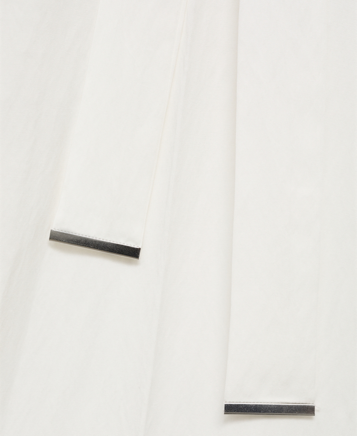 Mango Long Lyocell Jumpsuit With Belt Off White In White