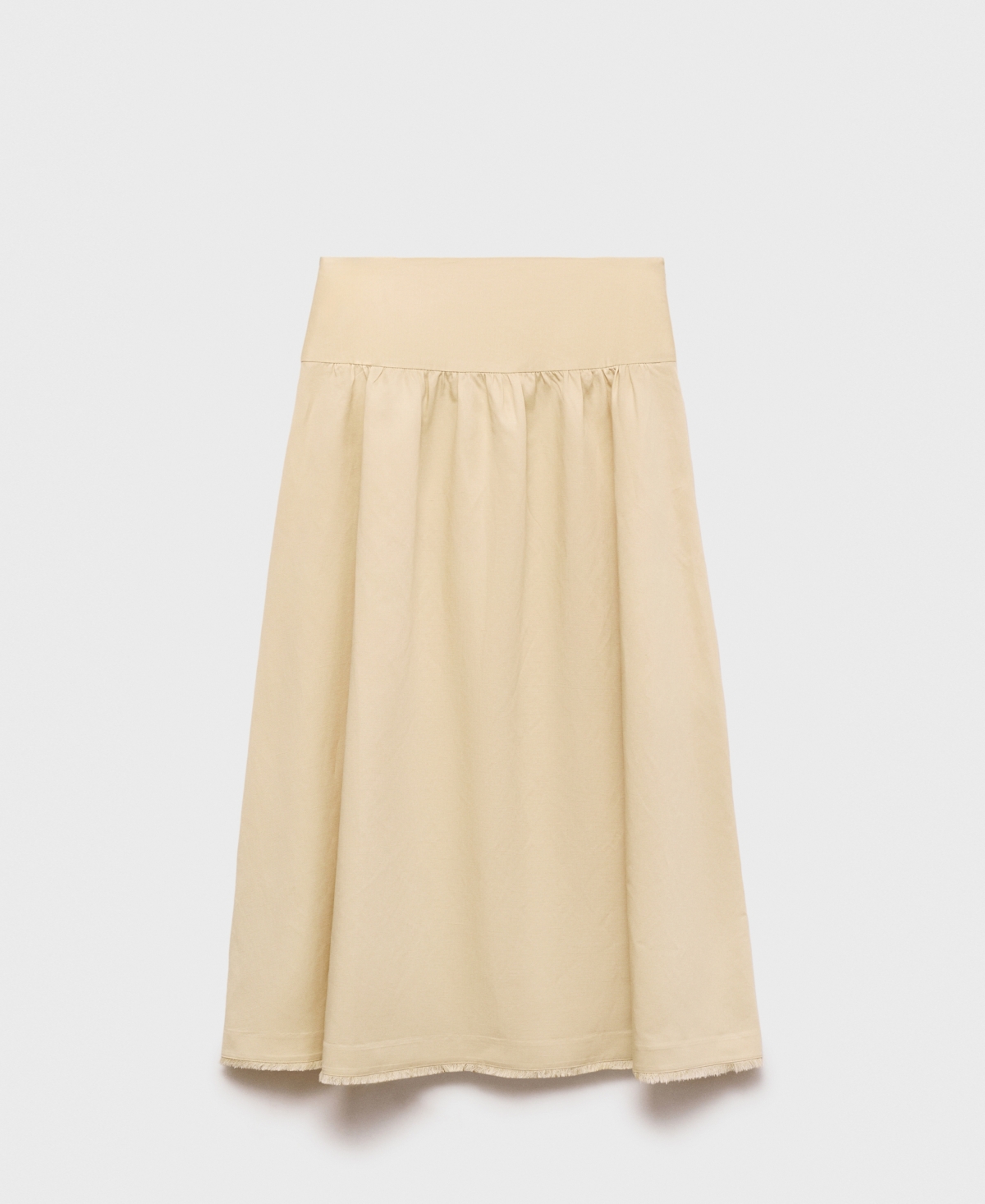 Mango Fiona Fray Hem Skirt In Multi