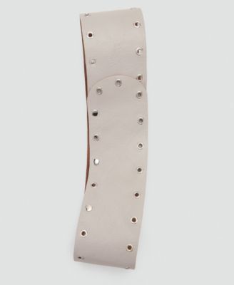 Women's Eyelets Detail Leather Belt