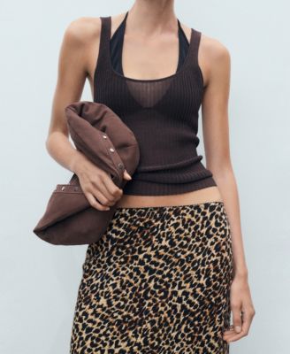 Women's Animal-Print Midi-Skirt
