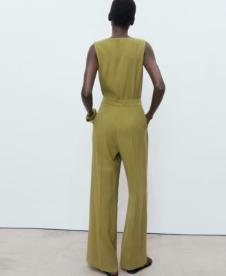 Women's Long Chest-Pocket Jumpsuit