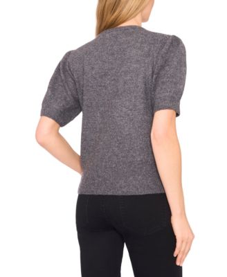 Women's Ribbon Crewneck Short-Sleeve Sweater