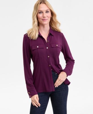I.N.C. International Concepts - Women's Knit Utility Shirt