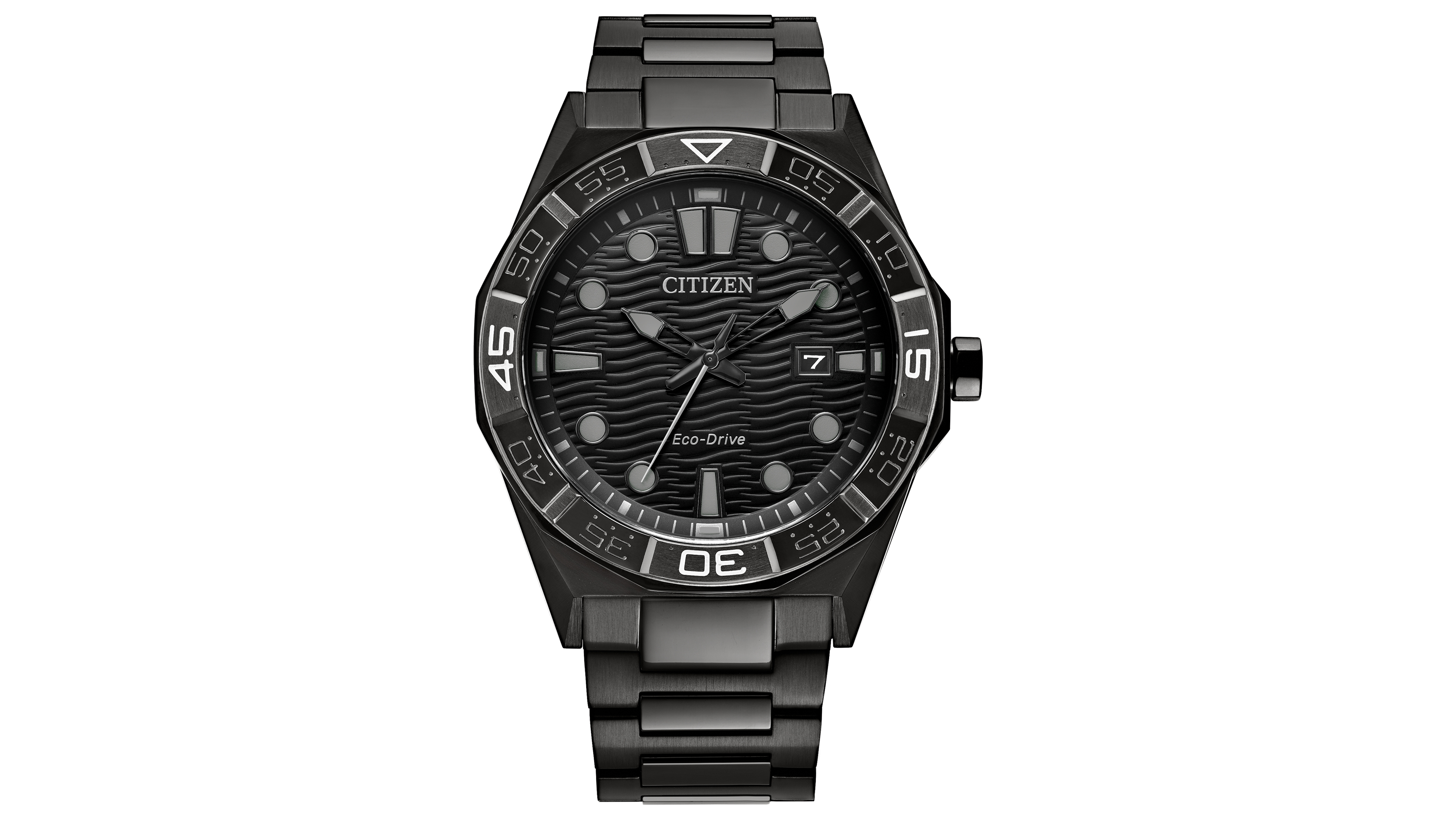 Citizen Men's Eco-Drive Sport Casual Brycen Black Stainless Steel Bracelet Watch, 42mm
