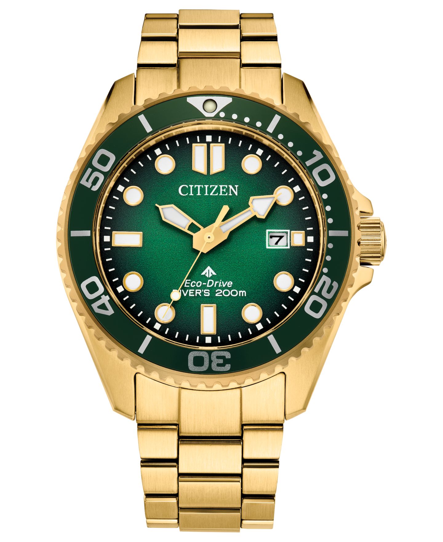 Мужские часы Citizen Eco-Drive Promaster Dive, сталь цвета золота, 41 мм — фото 1