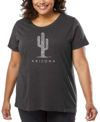 Plus Size Arizona Cities Word Art T-Shirt