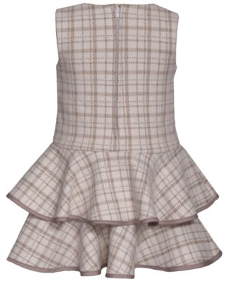 Baby Girls' Tiered Plaid Jacket and Dress, 2-Piece Set