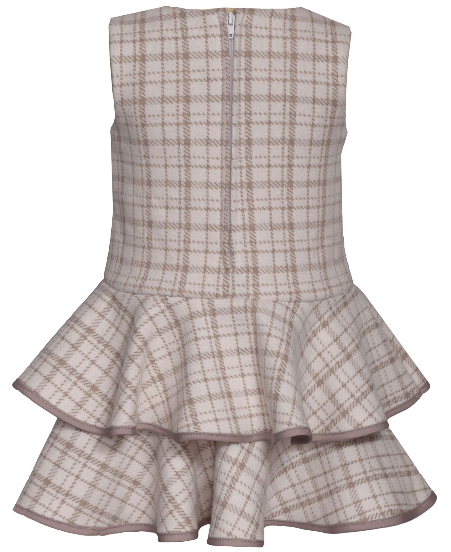 Комплект Bonnie Baby Tiered Plaid Jacket and Dress, 2-Piece Set для девочек-малышей, цвет: Серо-коричневый — фото 3