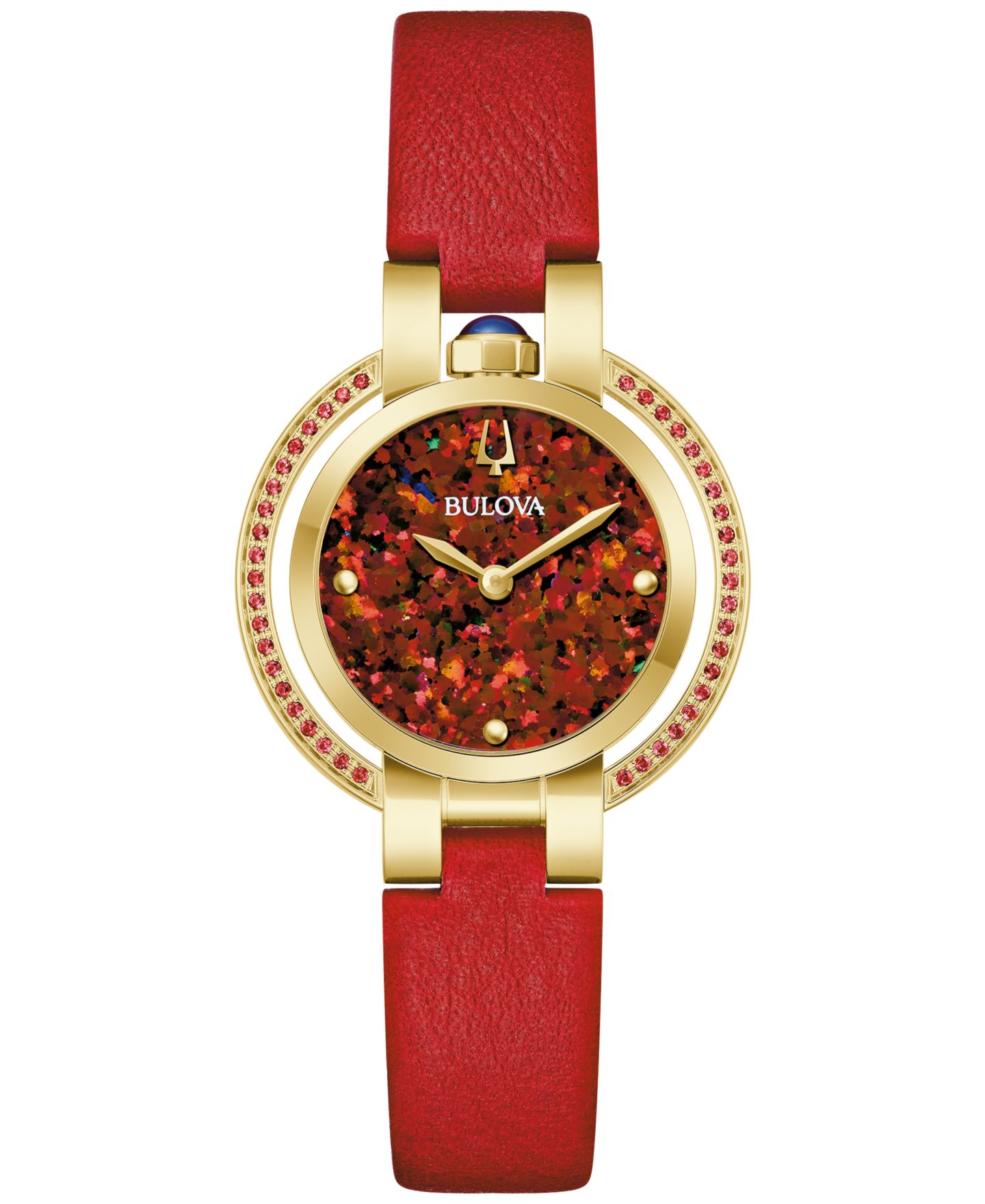 Женские часы Bulova Classic Rubaiyat Red Leather Strap Watch 30.5mm — фото 1