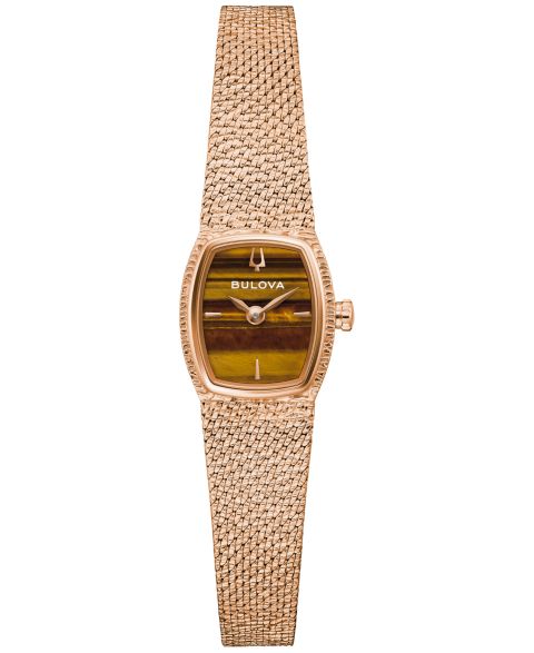 Женские часы Bulova Goddess of Time Rose Gold-Tone Stainless Steel Bracelet Watch 17mm