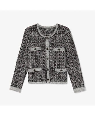 Evangeline Lady Jardigan - Boucle Tweed Jardigan