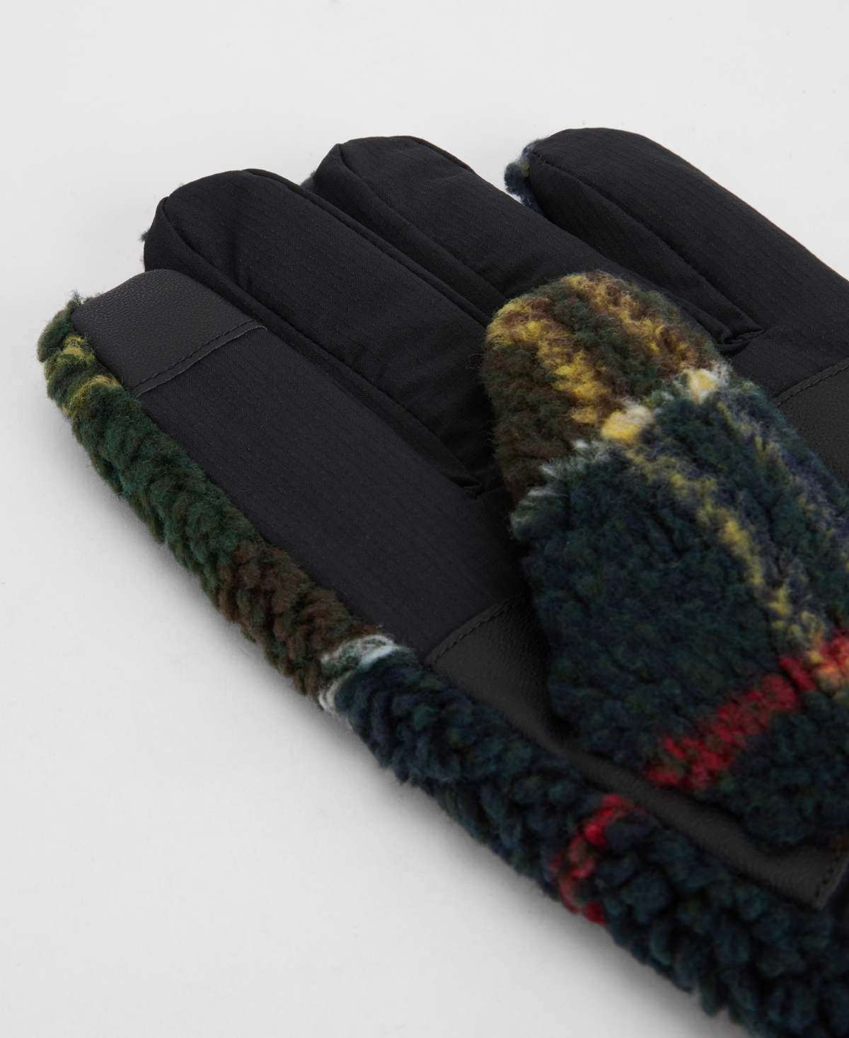 Barbour Field Tartan Fleece Gloves In Multi