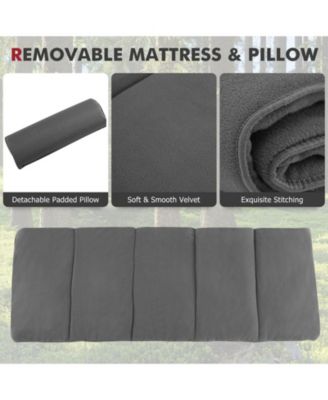 Folding Retractable Travel Camping Cot with Mattress and Carry Bag