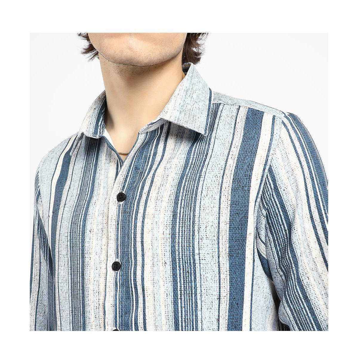 Campus Sutra Men's Multitrack-Striped Shirt