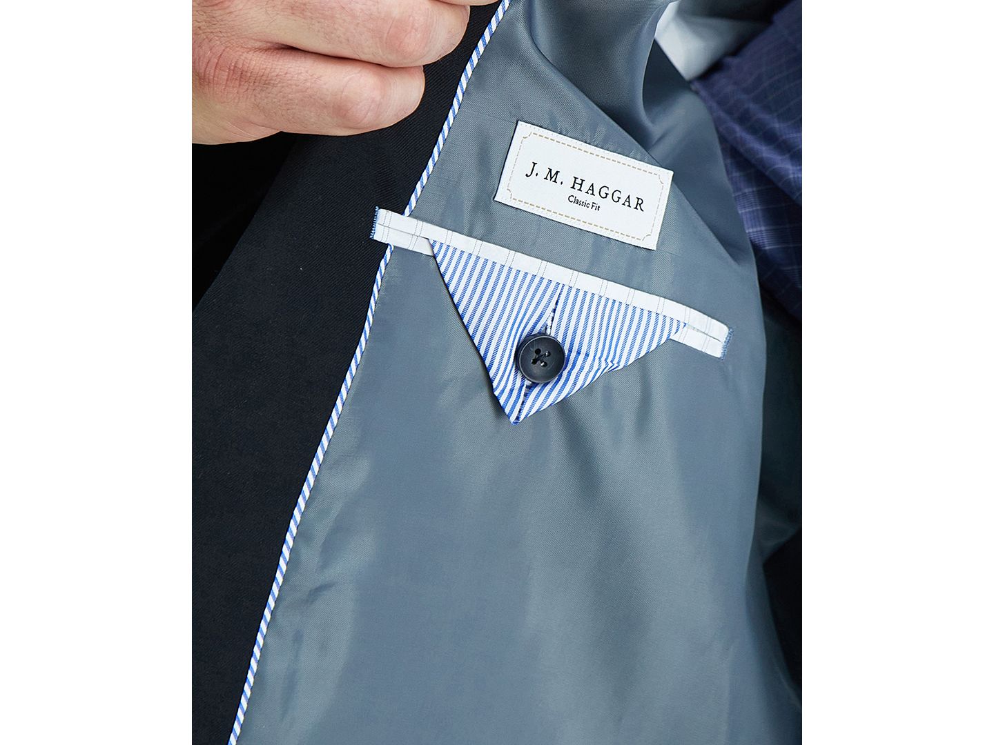 Мужские куртки Haggar JMH Big & Tall Classic Fit Suit Separates, цвет: Чёрный — фото 3