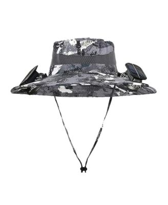 Solar Fan Hat – UPF 50+ Wide Brim Safari Hat with Dual Fans, USB & Solar Power, 3 Speeds, Lightweight & Breathable for Outdoor Cooling