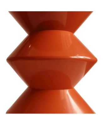 Aura Modern Plastic Side End Table, Indoor/Outdoor Use, Brown